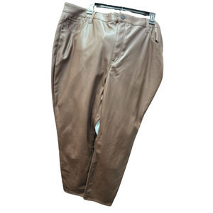 TINSELTOWN Brown Faux Leather Pants Plus Size 20W - Women's Trousers